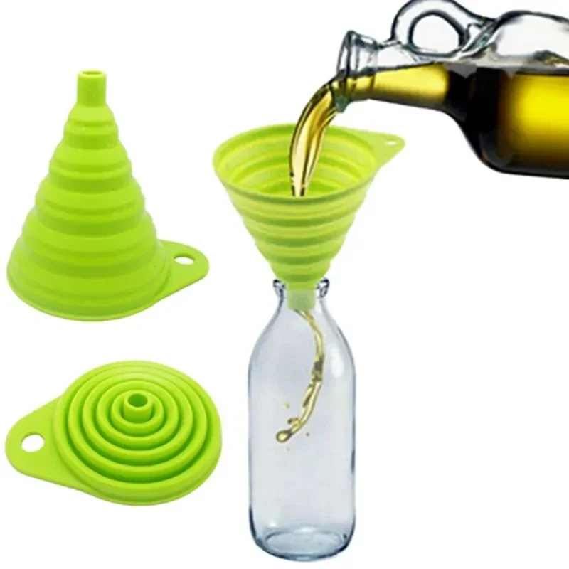 Kitchen Gadgets Small - 1/4 Buah Corong Silikon Dapat Dilipat,