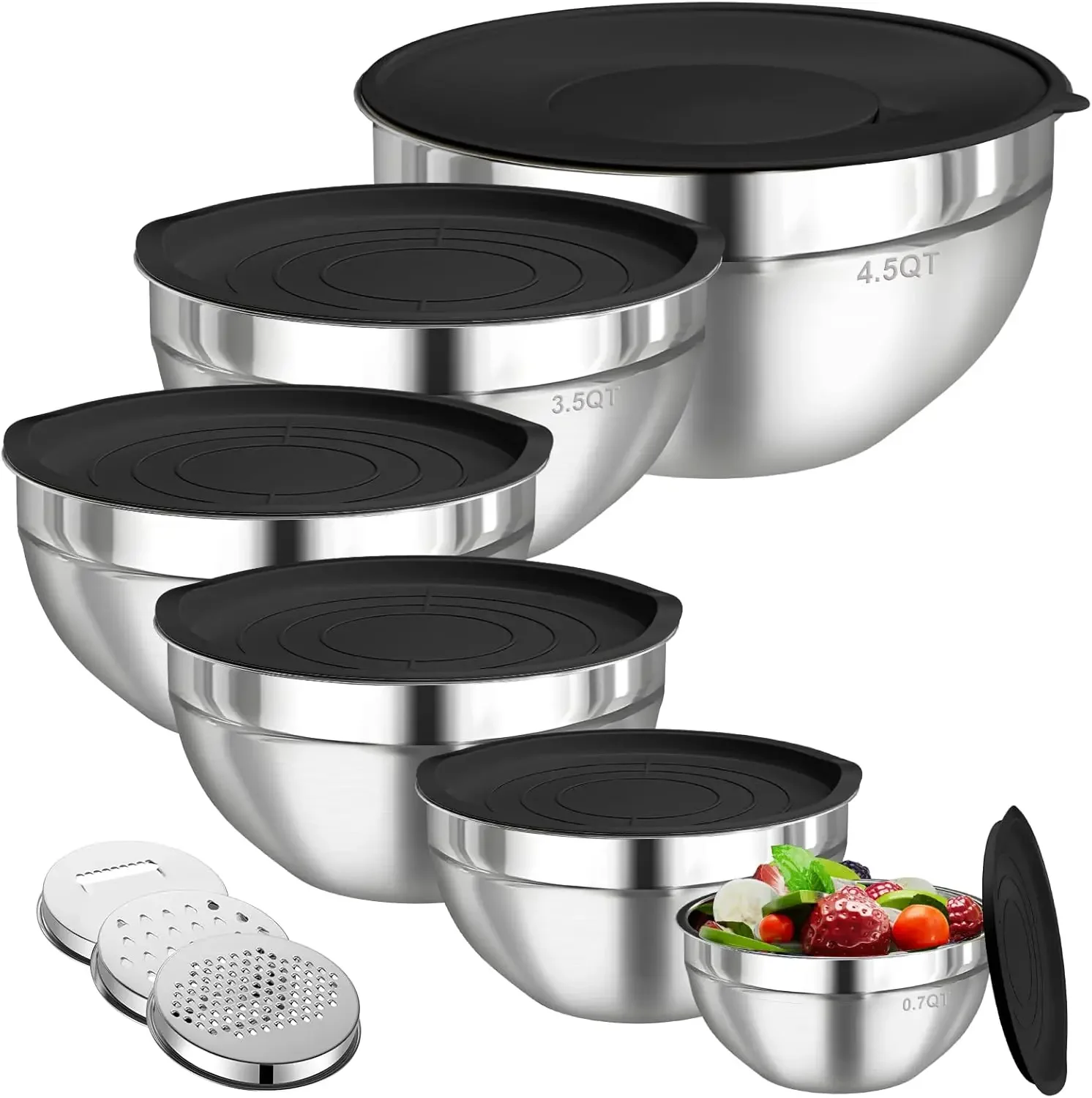 Kitchen Gadgets And Accessories - 6Pcs Set Mangkuk Pencampur Stainless Steel