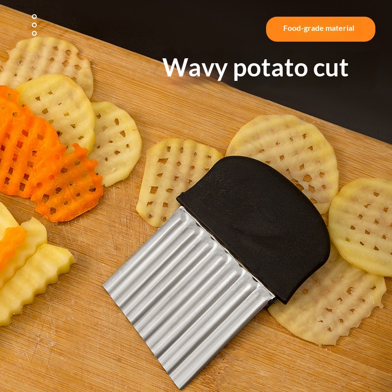 Kitchen Gadgets Useful - Pemotong Keripik Kentang Bergelombang dari Baja