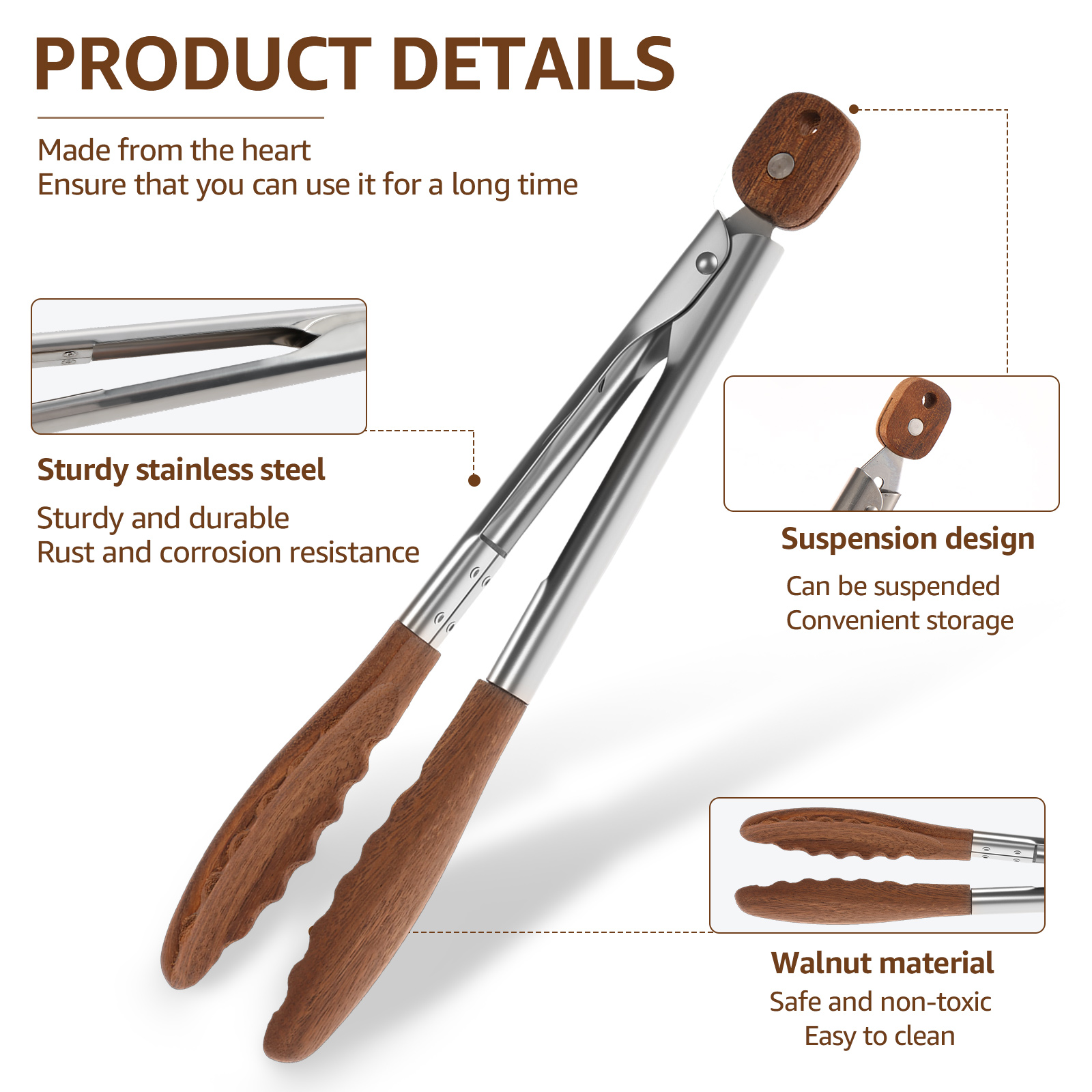2/3 Buah Penjepit Makanan Kayu - Kitchen Gadgets Products ulasan dan harga