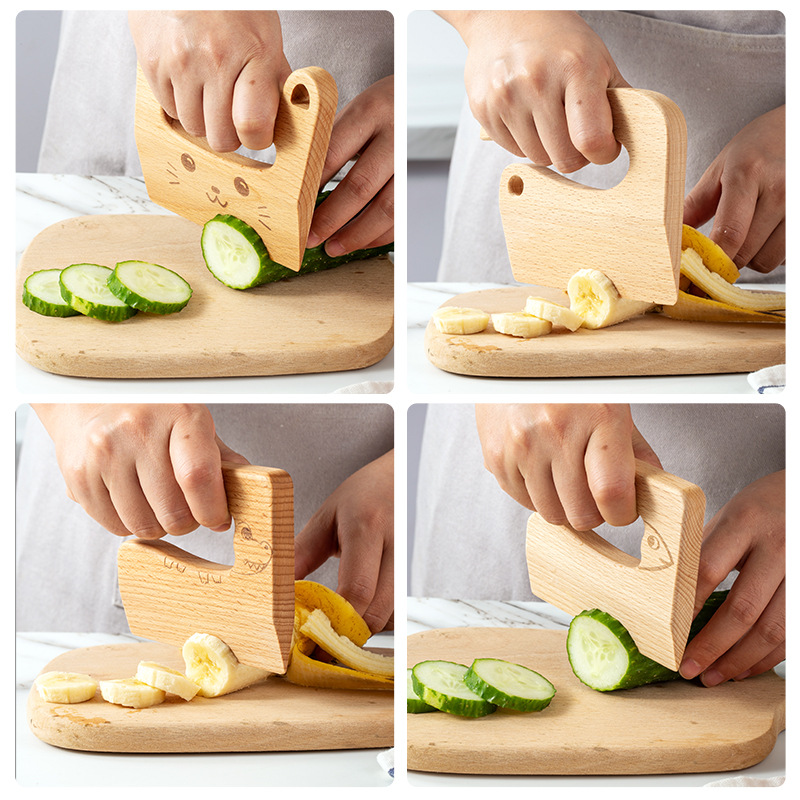 Pisau anak-anak kayu untuk mem - Kitchen Gadgets For Kids ulasan dan harga