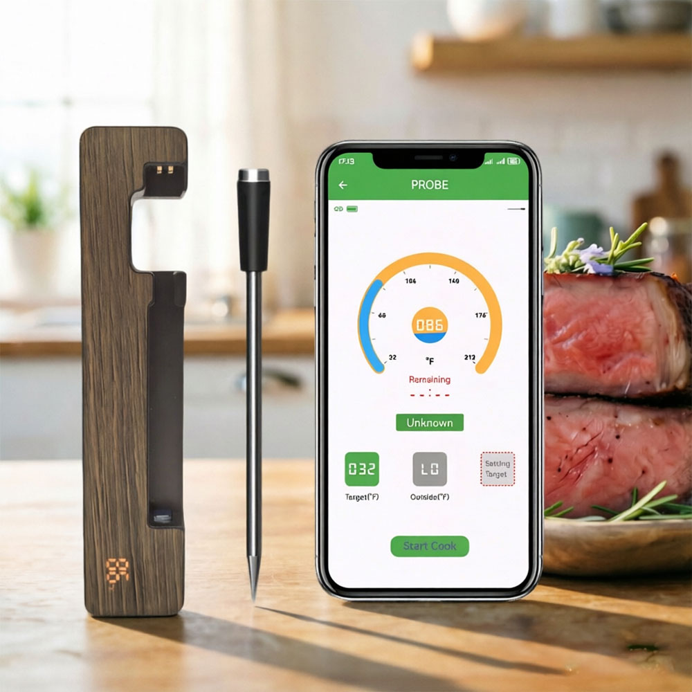 Termometer Daging Nirkabel Den - Meat Thermometer ulasan dan harga